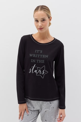 Biologisch Katoenen Pyjama Zwart