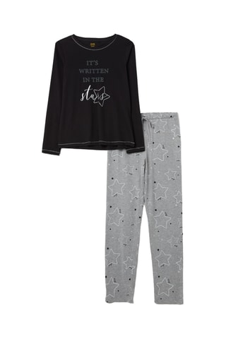 Biologisch Katoenen Pyjama Zwart