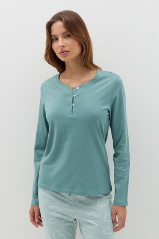 Biologisch Katoenen Pyjama Hemelsblauw