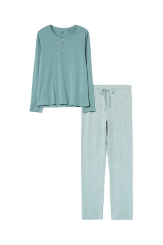 Biologisch Katoenen Pyjama Hemelsblauw