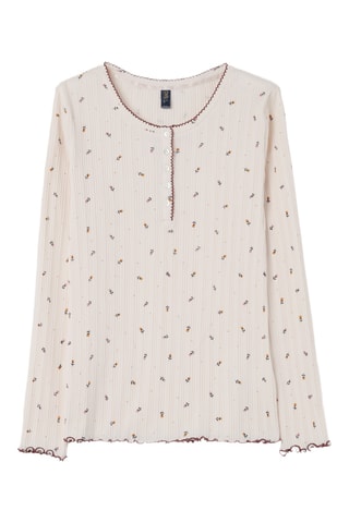 Biologisch Katoenen Pyjamashirt - Ecru