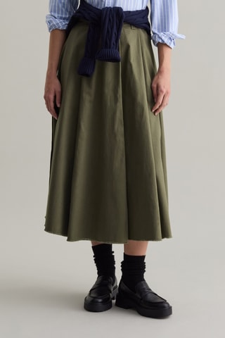 Plissérok - Smaragdgroen