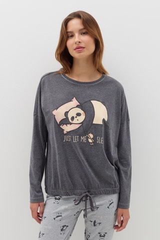 Biologisch Katoenen Pyjama Donkergrijs