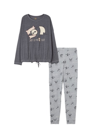 Biologisch Katoenen Pyjama Donkergrijs