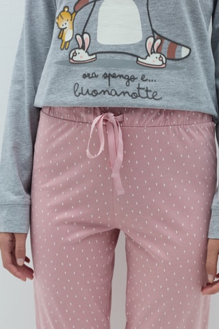 Biologisch Katoenen Pyjama Gemêleerd Grijs