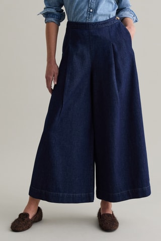 Jeans wide legs - Marineblauw