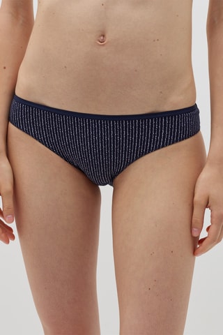 5 Biologisch Katoenen Slips - Marineblauw en Wit