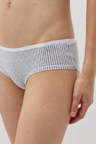 5 Biologisch Katoenen Slips - Marineblauw en Wit