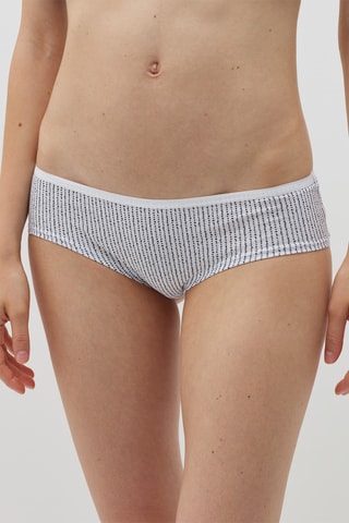 5 Biologisch Katoenen Slips - Marineblauw en Wit