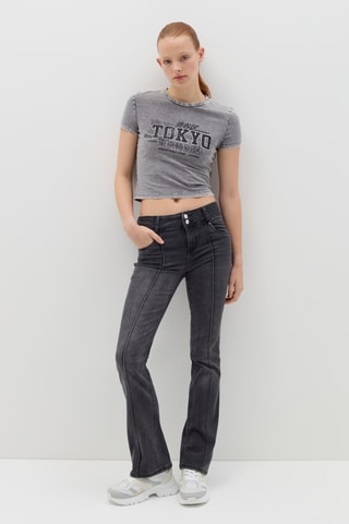 T-shirt - Gemêleerd Donkergrijs