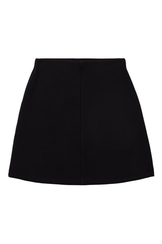 Rechte Fleece Rok - Zwart