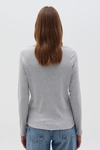 Top - Gemêleerd Grijs