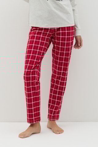 Pyjama - Ecru en Rood