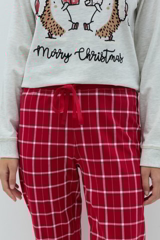 Pyjama - Ecru en Rood