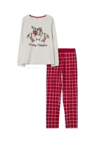 Pyjama - Ecru en Rood