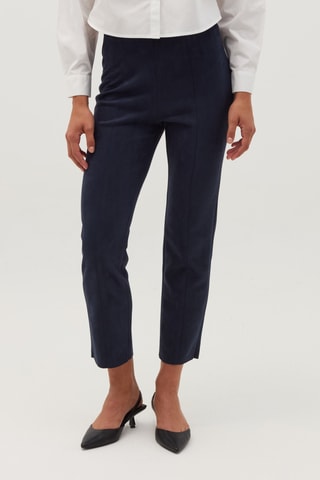 7/8 Broek Hoge Taille. Marineblauw