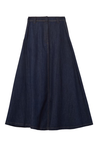 Lange Rok Hoge Taille - Donkerblauw