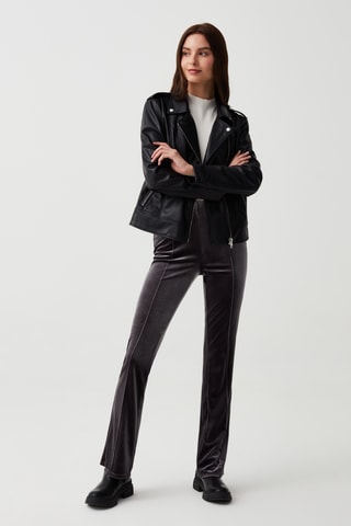 Velours Broek - Donkergrijs