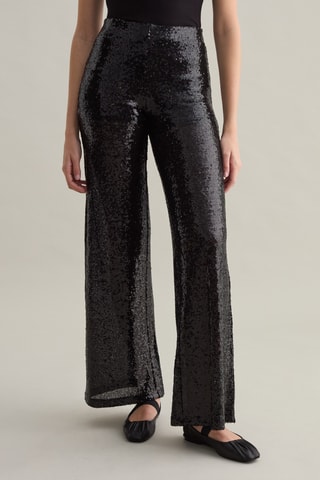 Broek Hoge taille Wide Legs - Zwart