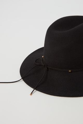 Wollen Hoed Zwart