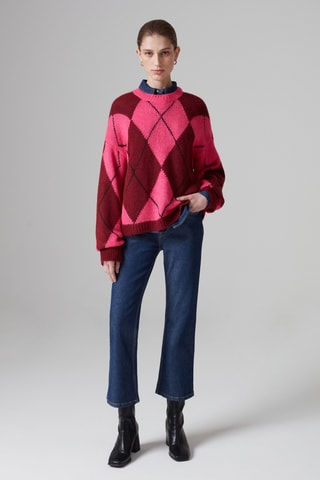 Trui - Roze en Bordeauxrood