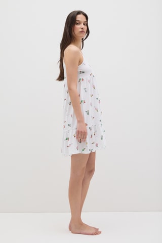 Biologisch Katoenen Nachthemd - Wit