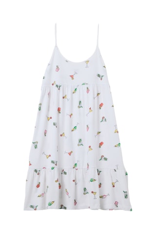 Biologisch Katoenen Nachthemd - Wit