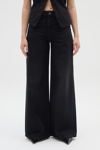 Jeans wide legs - Zwart