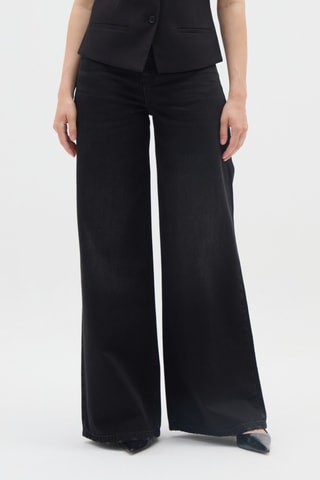 Jeans wide legs - Zwart