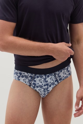 5 Biologisch Katoenen Slips - Marineblauw