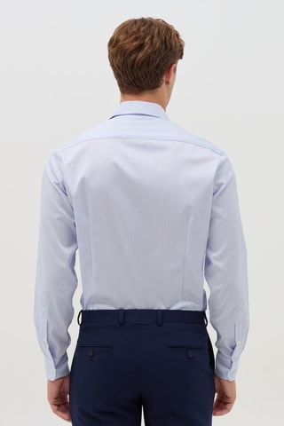 Overhemd - Lichtblauw en Wit