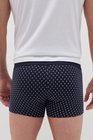 3 Biologisch Katoenen Boxers - Blauw