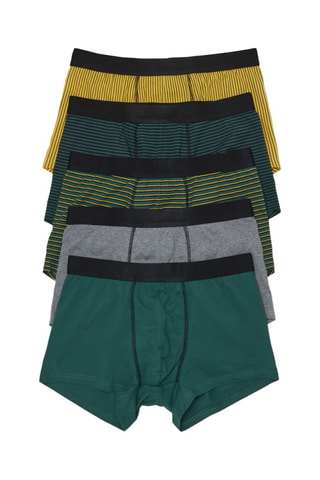 5 Biologisch Katoenen Boxers - Geel en Zwart