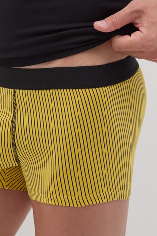 5 Biologisch Katoenen Boxers - Geel en Zwart