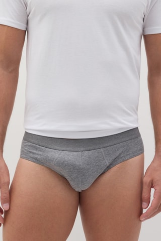 5 Biologisch Katoenen Slips - Donkergroen en Gemêleerd Grijs