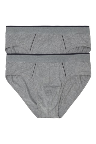 2 Slips - Gemêleerd Grijs