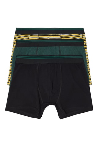 3 Biologisch Katoenen Boxers - Geel en Zwart