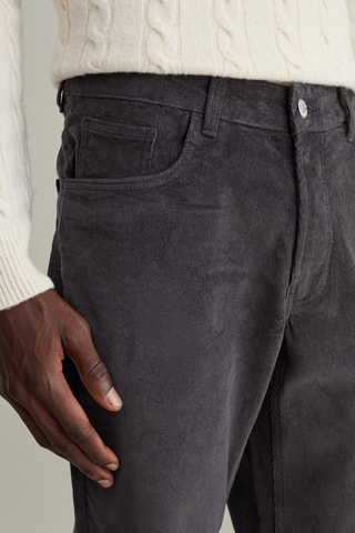 Velours Broek - Donkergrijs