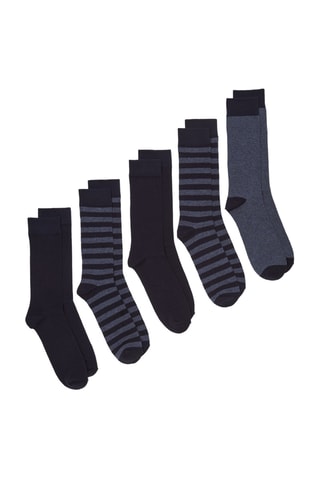 5 Paar Sokken - Donkerblauw