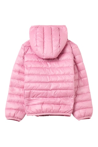 Gewatteerde jas met capuchon - Roze