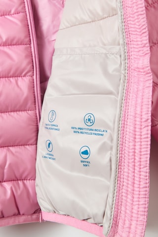 Gewatteerde jas met capuchon - Roze