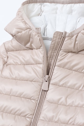 Gewatteerde jas met capuchon - Beige