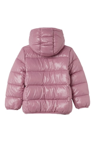 Gewatteerde jas met capuchon - Roze