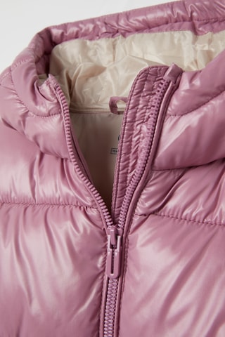 Gewatteerde jas met capuchon - Roze