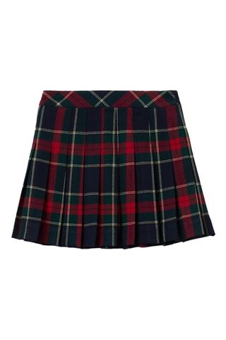 Plissérok - Donkerblauw en Rood