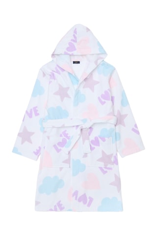 Biologisch Katoenen Badjas met Capuchon - Wit