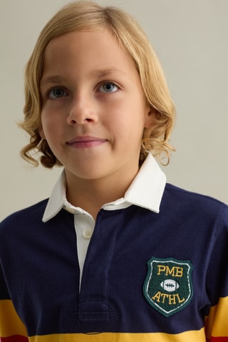 Polo PMB Athletic club - Marineblauw en Rood