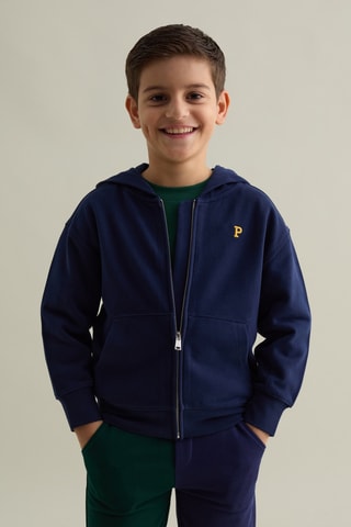 Sweater met capuchon - Marineblauw