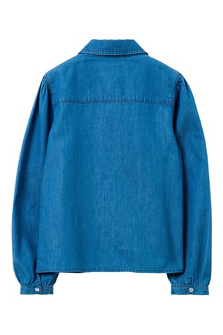 Spijkerblouse. Indigoblauw