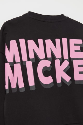 Biologische Katoenen Sweater en Broek Minnie en Mickey Disney Zwart en Roze